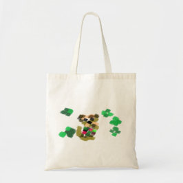 Bolso De Tela Día de San Patricio divertido con terrier irlandés