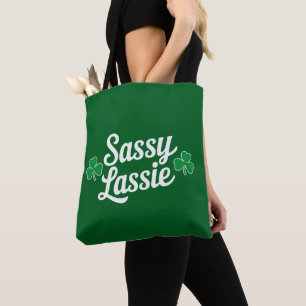 Bolso De Tela Día de San Patricio Sassy Lassie Divertido Irlandé