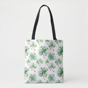 Bolso De Tela Día de San Patricio Trébol Verde