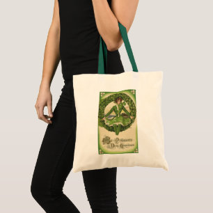 Bolso De Tela Día de San Patricio vintage, corona con doncella i