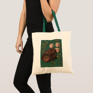 Bolso De Tela Día de San Patricio vintage, dados irlandeses de b