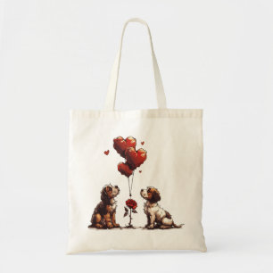 Bolso De Tela Día de San Valentín Beagle Dogs