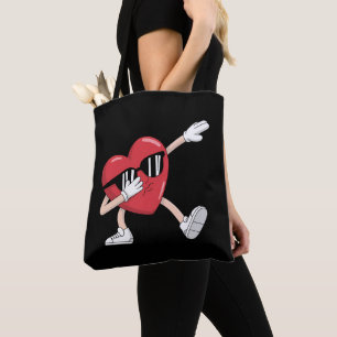Bolso De Tela Día de San Valentín Chicas Chicos Divertidos Coraz