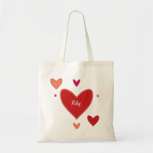 Bolso De Tela Día de San Valentín de bonito y gran corazón rojo