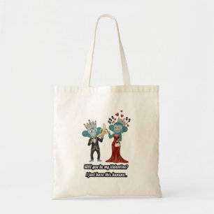 Bolso De Tela Día de San Valentín de Pareja de Mono Divertida