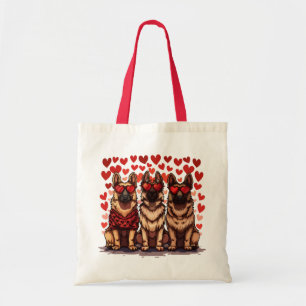 Bolso De Tela Día de San Valentín German Shepherd Dogs