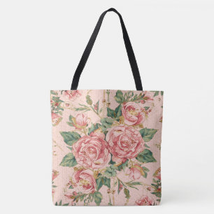 Bolso De Tela Día de San Valentín, hermosas flores de rosas rosa