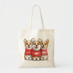 Bolso De Tela Día de San Valentín Pembroke Welsh Corgi Dogs