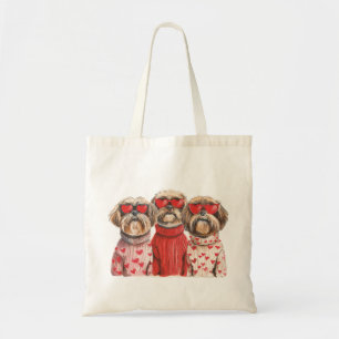Bolso De Tela Día de San Valentín perros Shih Tzu