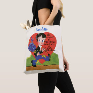 Bolso De Tela Día de San Valentín Retro, Corazón de Niño Vagabun
