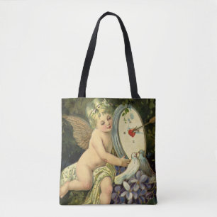 Bolso De Tela Día de San Valentín Victoriano, pájaros de amor án