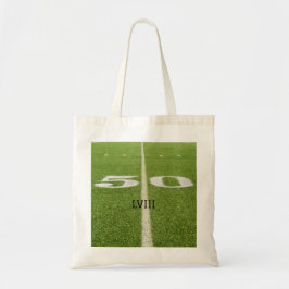 Bolso De Tela Día del Fútbol de Campo Verde de 50 Yard Line