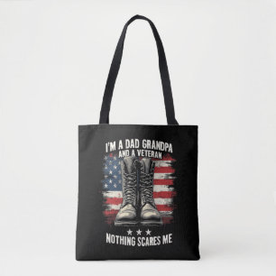 Bolso De Tela Día del Padre Patriótico Veterano Abuelo