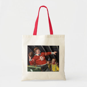 Bolso De Tela Día del Padre Vintage, Deportes Papá e Hijo Fútbol
