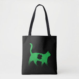 Bolso De Tela Día del Santo Patrón del Gato Shamrock