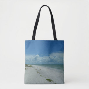Bolso De Tela Día En Una Playa Tropical