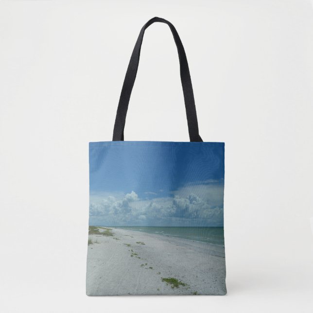 Bolso De Tela Día En Una Playa Tropical (Anverso)