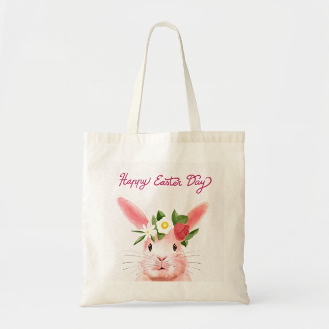 Bolso De Tela Día feliz de Pascua (Frente)