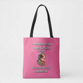 Bolso De Tela Día Internacional del Chica. Diversión