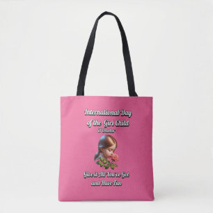 Bolso De Tela Día Internacional del Chica. Diversión