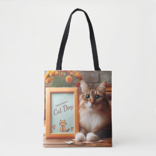 Bolso De Tela Día Internacional del Gato