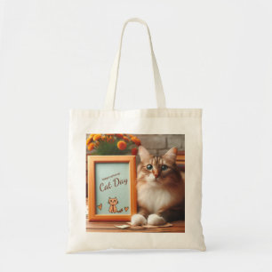 Bolso De Tela Día Internacional del Gato