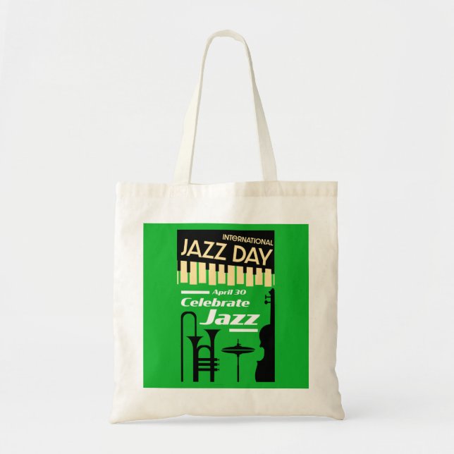 Bolso De Tela Día Internacional del Jazz 30 de abril (Frente)
