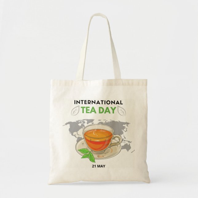 Bolso De Tela Día Internacional del Té (Frente)