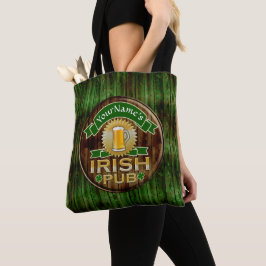 Bolso De Tela Día irlandés del St Patricks del Rótulo del Pub de