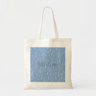 Bolso De Tela Día lluvioso adorable personalizado azul oscuro