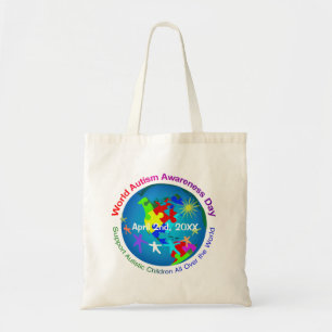 Bolso De Tela Día Mundial de Conciencia sobre el Autismo