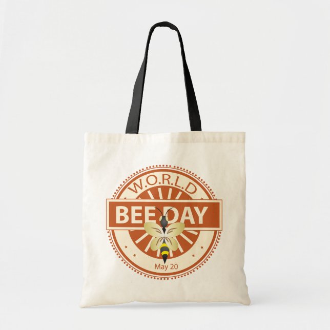 Bolso De Tela Día Mundial de la Abeja (Frente)