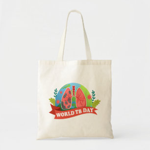 Bolso De Tela Día Mundial de la Tuberculosis Salud Enfermedad Ro