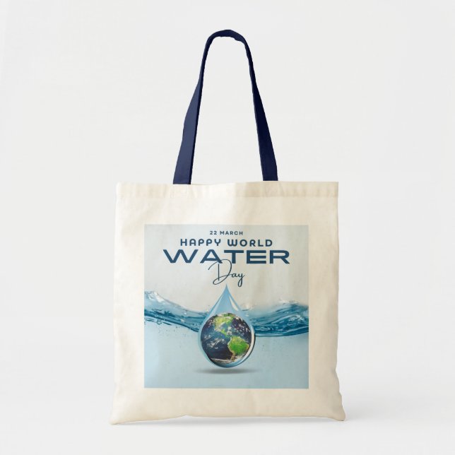 Bolso De Tela Día Mundial del Agua (Frente)