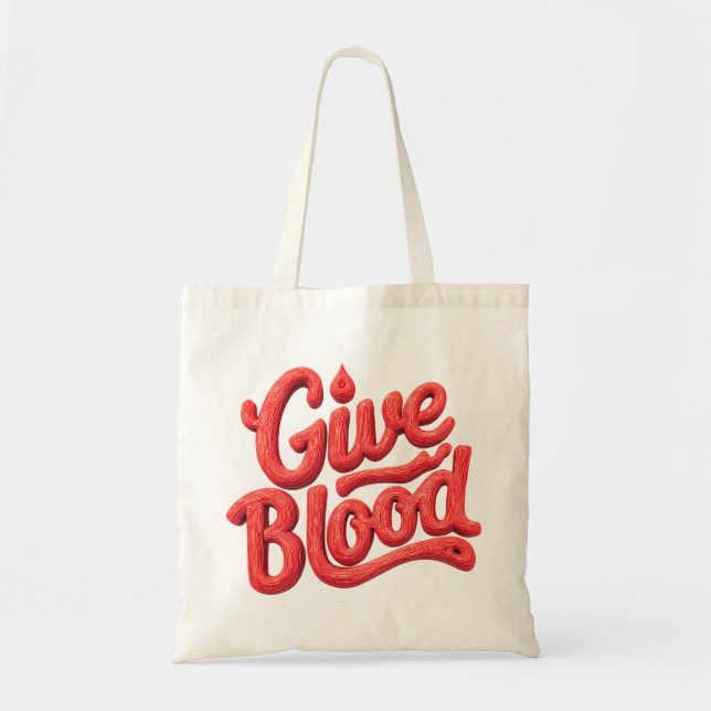 Bolso De Tela Día Mundial del Donante de Sangre - Glossy Blood D (Frente)
