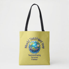 Bolso De Tela Día Mundial del Profesor. Los Maestros Dan Forma M