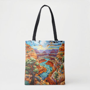 Bolso De Tela Día Soleado En Un Cañón Desierto