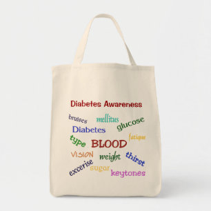 Bolso De Tela Diabetes Awareness Grocery Tote
