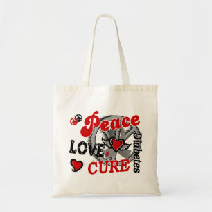Bolso De Tela Diabetes de la curación 2 del amor de la paz