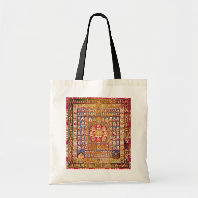 Bolso De Tela Diagrama cósmico de Mandala para meditación (Frente)