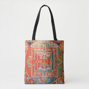 Bolso De Tela Diagrama cósmico de Mandala para meditación