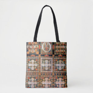 Bolso De Tela Diagrama Cósmico Mandala para Meditación