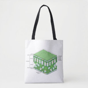 Bolso De Tela Diagrama de celda de estructura de tejido de hoja