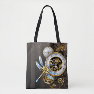 Bolso De Tela Diales de vapor con libélula