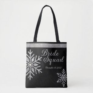 Bolso De Tela Diamante Copo de Nieve Bodas Dama de Honor