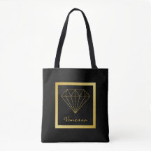 Diamante geométrico de oro negro moderno
