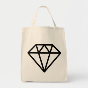 Bolso De Tela Diamante simple - Negro