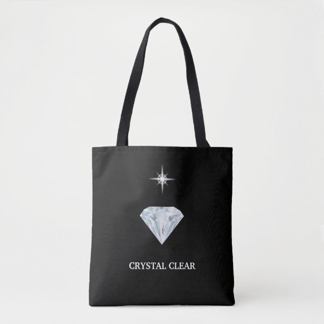 Bolso De Tela Diamantes cristalinos (Anverso)