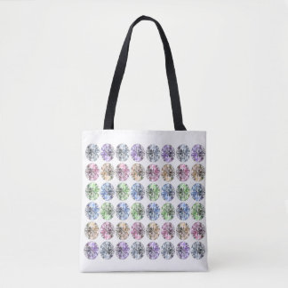 Bolso De Tela Diamantes de imitación coloridos