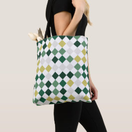 Bolso De Tela Diamantes de la armonía esmeralda